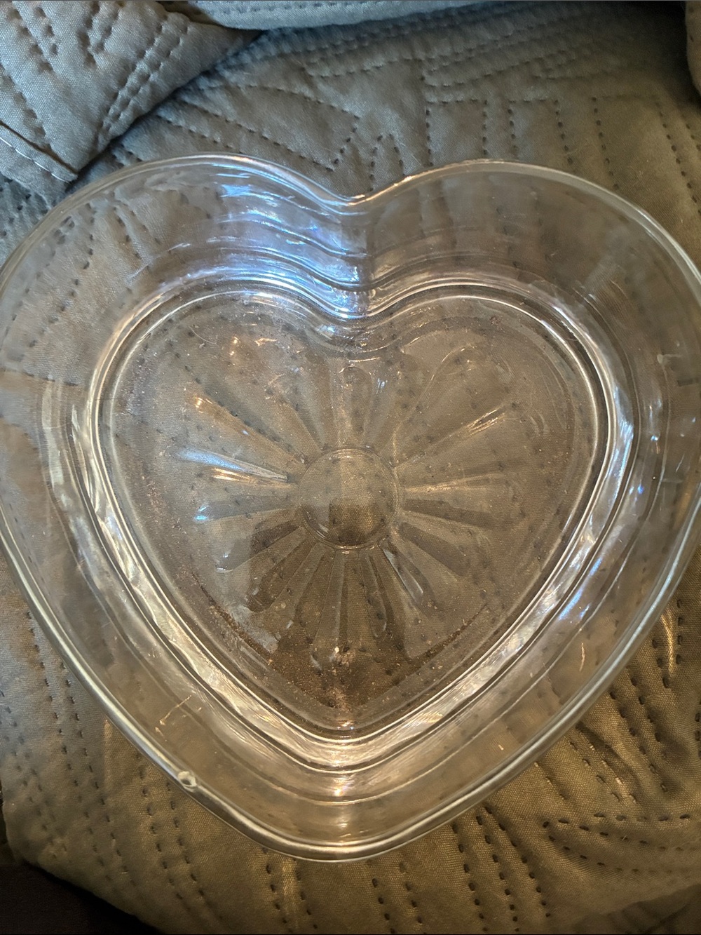 Clear Heart-Shaped Glass Dish